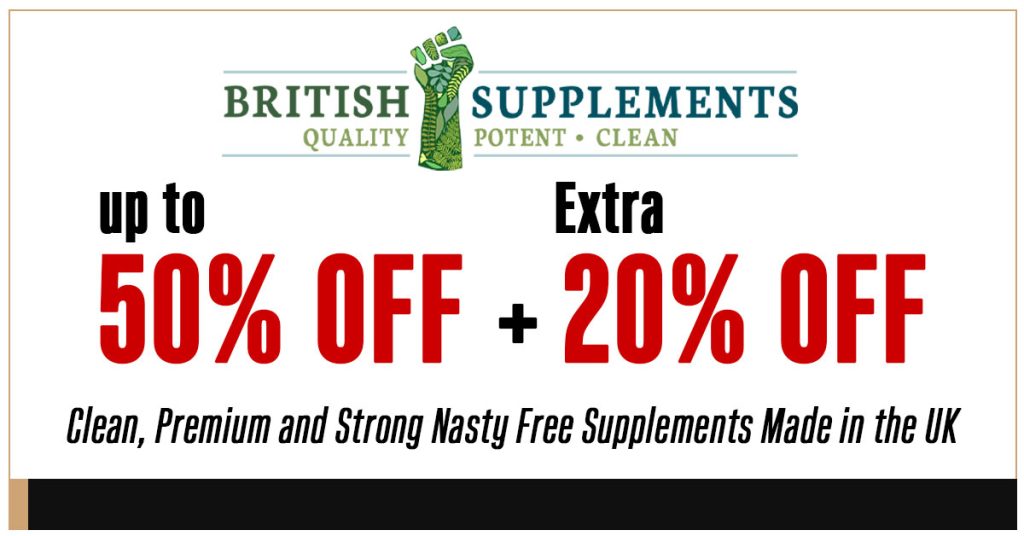 British Supplements 50% Off + Extra 20% Off Coupon