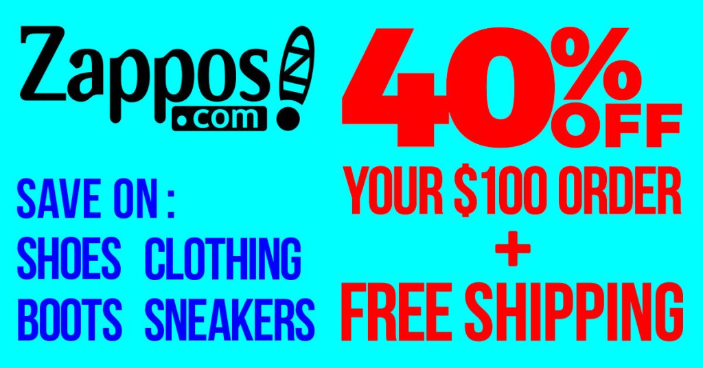 Zappos 40% Off Coupon