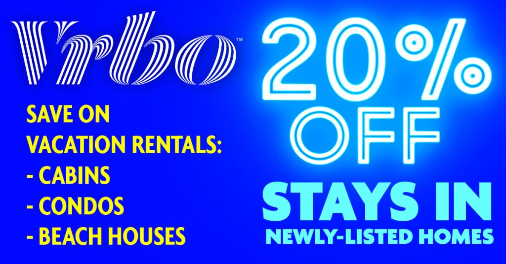 VRBO 20% Off Banner