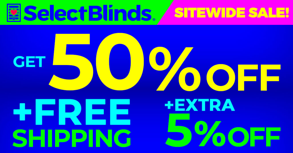 SelectBlinds 50% Off + Extra 5% Off Coupon